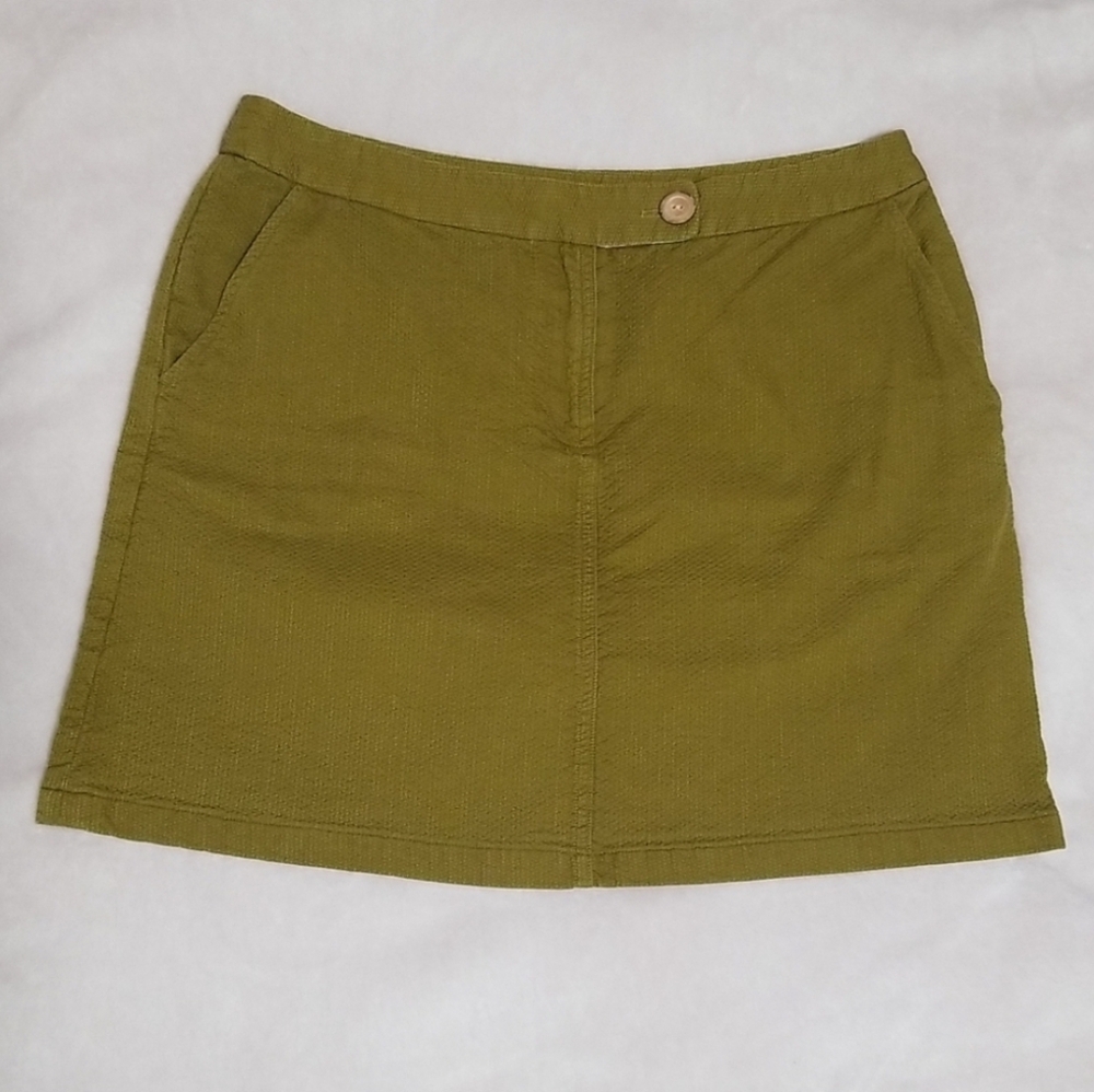 Anthropologie Vanessa Virginia Green Mini Skirt